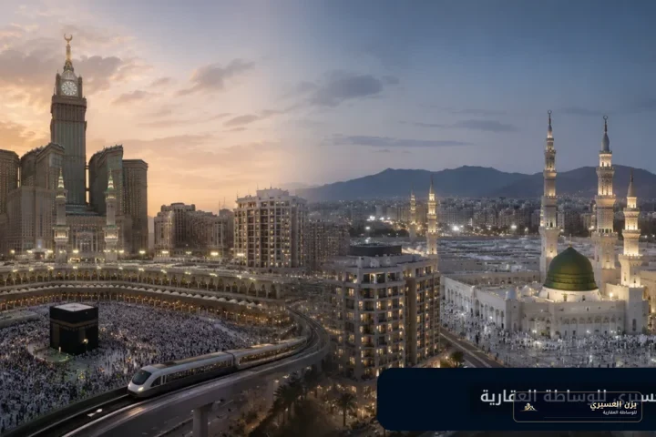 مشهد يحترم خصوصية مكة والمدينة ويظهر الضيافة والنقل والخدمات المحيطة